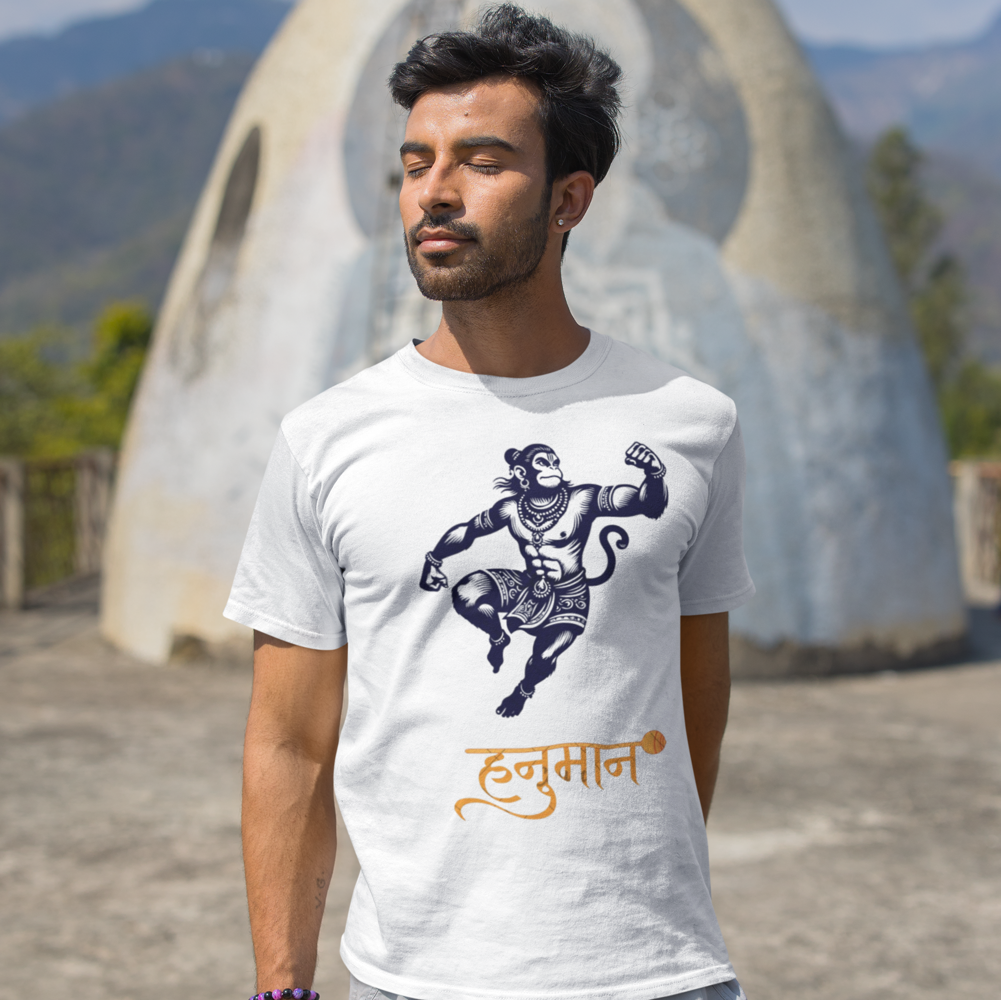 BhaktiVibe™ Hanuman T-Shirt – Devotion in Every Thread.