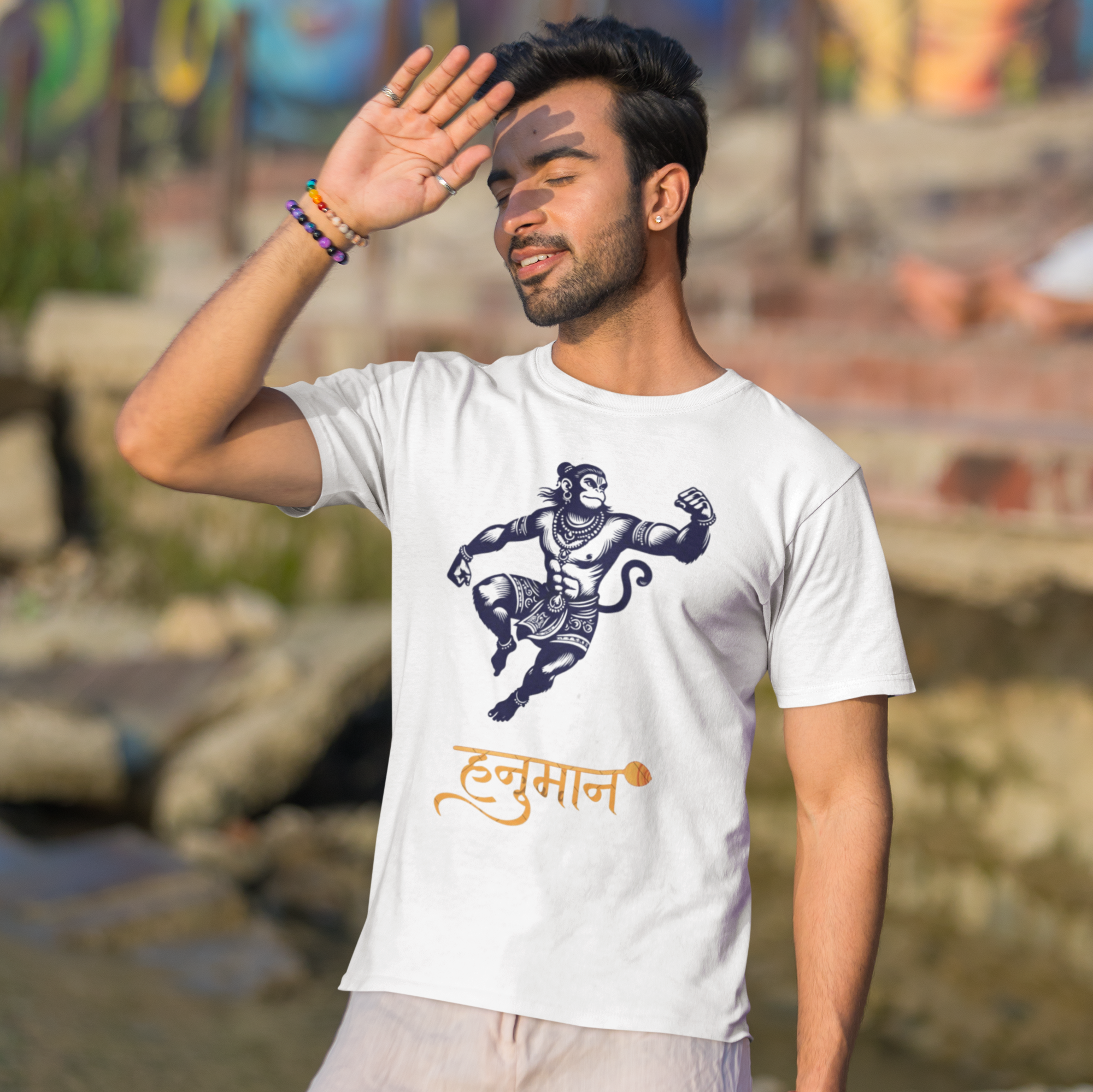 BhaktiVibe™ Hanuman T-Shirt – Devotion in Every Thread