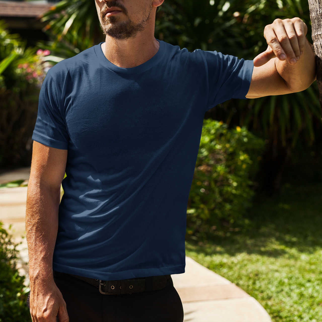 Scaleuplife Signature Solid Blue T-Shirt - Elevate Your Fashion